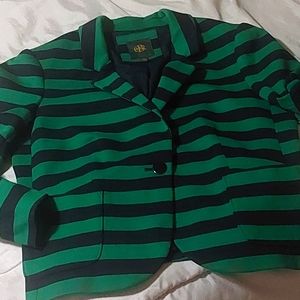 CBR blue and green blazer